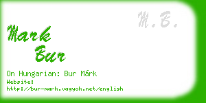 mark bur business card